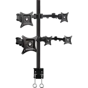 Desk mount for 5 monitors 13"–20" ART RAMART L-05, 5-screen adjustable multi-arm