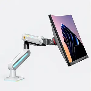 Monitor desk mount BLOW F6-XE for 32–60 inch screens with RGB lighting and strong clamp