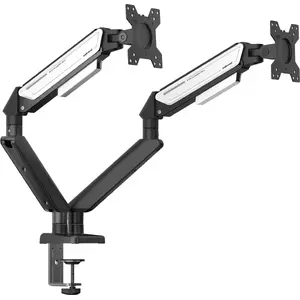 Monitor mount anda seat Stealth II Duo for two screens 17–32", metal, black-white