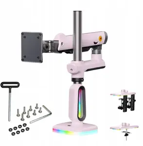 Monitor Desk Mount BLOW F7-XJ for 32–60-inch Screens with RGB Lighting and Strong Desk Clamp
