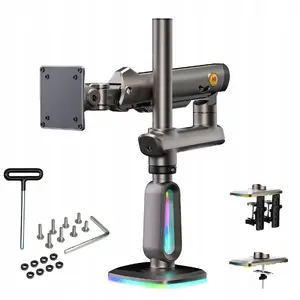 Monitor arm North Bayou F7-G with RGB lighting for large screens 32–60 inch, strong desk mount