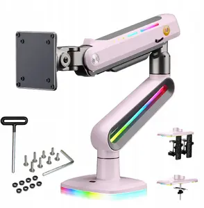 Monitor desk mount BLOW F6-XJ for large screens 32–60 in, RGB lighting, sturdy clamp