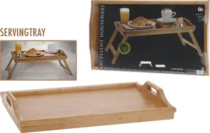 Breakfast tray, folding, bamboo, 50×30 cm, No name