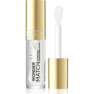 Barojošs un izlīdzinošs lūpu eļļa EVELINE KOLOROWKA Wonder Match 5 ml tonis 01 Clear