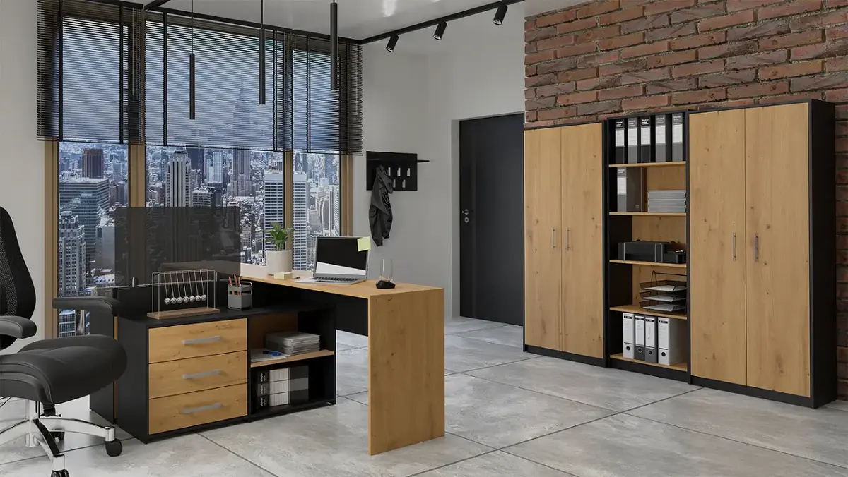 Topeshop OLIV 2D ANT/ART KPL office bookcase OLIV 2D ANT/ART KPL Photo 4