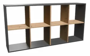 Topeshop MALAX 2X4 ANT/ART книжный шкаф для гостиной