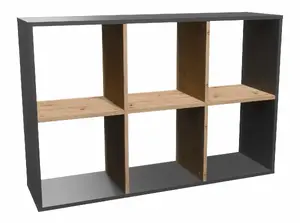 Topeshop MALAX 2X3 ANT/ART книжный шкаф для гостиной