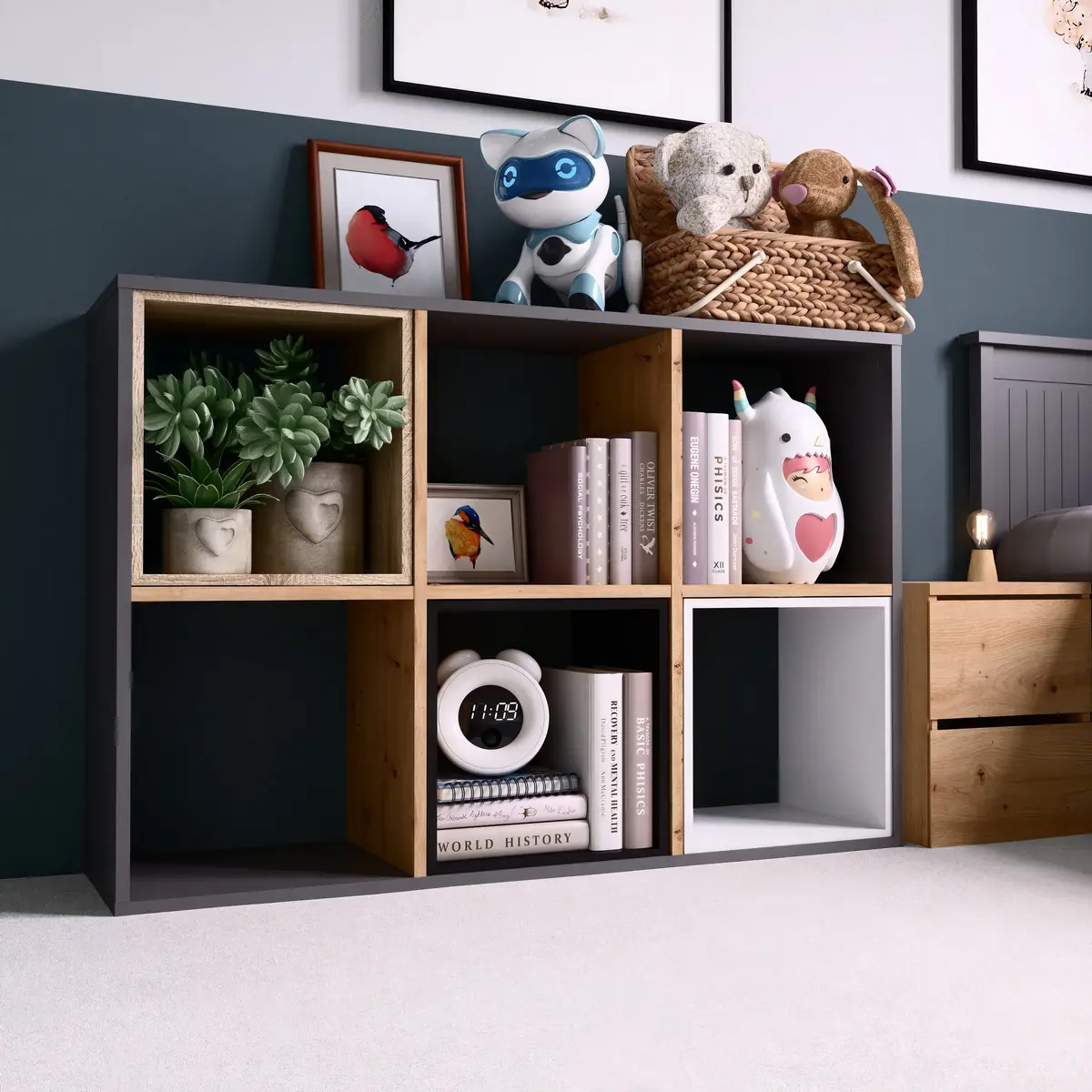 Topeshop MALAX 2X3 ANT/ART living room bookcase MALAX 2X3 ANT/ART Photo 2