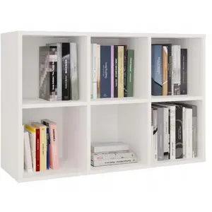 Shelving Unit Lumarko Malax MINI 2x3 White — small modular storage shelf