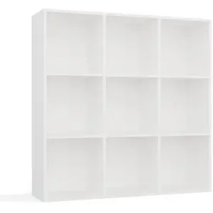 Shelving unit Lumarko Malax 3x3 H white — freestanding 3x3 cube storage