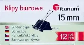 Office paper clips Titanum 15 mm, pack of 12