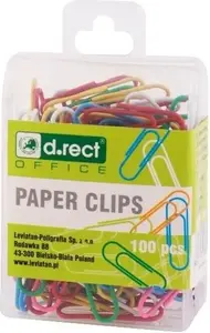Paper clips D.Rect Spinacze kolorowe 28 mm pack of 100 by D.Rect
