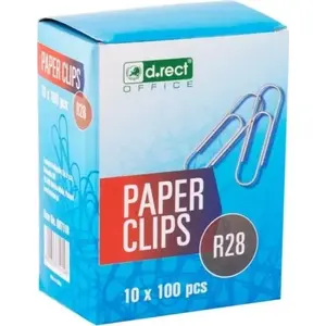Metal Binder Clips D.Rect 28 mm round, pack of 100