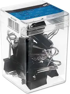 Зажимы для бумаг Victory Office Product SPINACZ KLIPS E&D 19 мм черные, 36 шт.