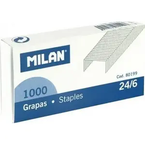 Скобы Milan 24/6 металлические, 1000 шт, модель 320025