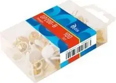 Push pins Tetis Pinezki kolorowe GP200-B set of 100 — colored map pins, round head
