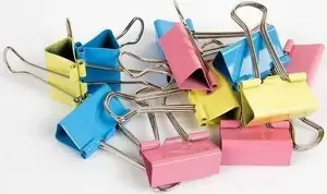 FANDY clips 19 mm colored pack of 40 for paper and craft use