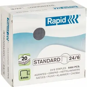 Skavas Rapid Standard 24/6 — 5000 gab. (iepak.) — piemērotas 24/6 skavotājiem
