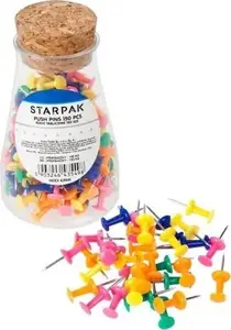 Pins set STARPAK 150 pcs — assorted colored drawing and office pins