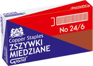 Скобы Grand 24/6 медь-покрытие для степлера, 1000 шт, модель 384210