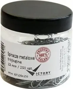 Paper clips Victory Office Product 22 mm triangular, 250 pcs jar small
