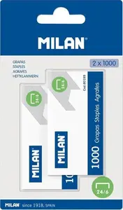 Металлические скобы Milan 24/6, 2 блистера (Milan 473290)