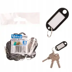 Key Tags / Identifiers GEKO black 10 pcs – plastic key labels for marking keys