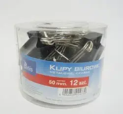 Binder clips Tetis 50 mm, metal office clips for paper fastening