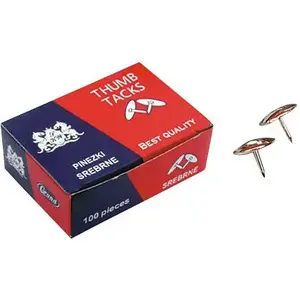 Push Pins Grand model 110-1378, silver finish, pack of 50
