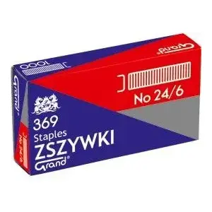 Скобы Grand 24/6 — стандартные офисные скобы для настольных степлеров, размер 24/6, оцинкованная сталь