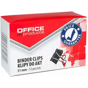 Скрепка-зажим Office Products SPINACZ KLIPS 51 мм, упаковка 12 шт.