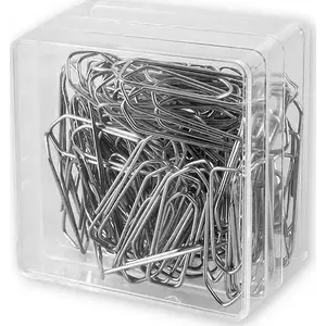 Paper Clips Victory Office Product 32 mm, triangular, 100 pcs, plastic container