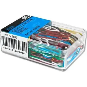 Paper clips Victory Office Product 26 mm triangular metal clips in plastic container 100 pcs (model 66T263100-99)