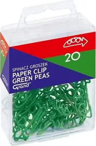 Clothespins Grand T4 30 mm green peas pattern, 20 pieces