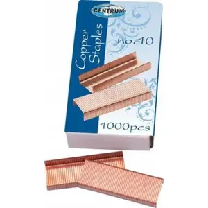 Скобы Centrum 10 Mini медные (для степлера, бытовые/офисные) CE80612