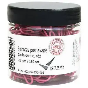 Binder Clips Victory Office Product 28 mm, 150 pcs, round pastel dark pink, small jar