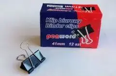 Binder clips Polsirhurt Spinacz 41 mm pack of 12, metal spring clip for paper fastening