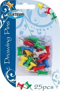 Push pins Centrum CE80822 — barrel/head design, 25 pieces