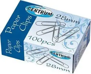 Paper clips Centrum R28 round 100 pcs CE80765 — office supply, metal, small size