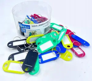Key tags / key identifiers GEKO pack of 50 colorful plastic labels for keys