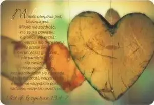 Fridge Magnet Szaron Hymn o miłości – decorative heart-shaped magnet