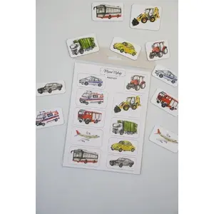 Magnesy Pojazdy magnetic vehicle-themed fridge magnets by Mama Maluje