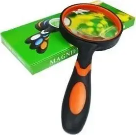 Magnifying Glass SCHEMAT LUPA 1619 — 65 mm lens diameter, handheld magnifier