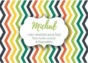 Magnet with Name 'Michał' Szaron – decorative name magnet by Szaron (model 269016)