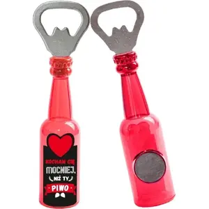 Bottle opener with magnet HarperCollins — novelty phrase 'Kocham Cię mocniej niż Ty...'