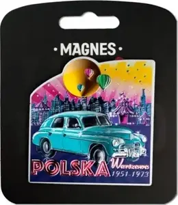 Magnet souvenir Pan Dragon model 'I Love Poland A' by Pan Dragon - Warszawa design