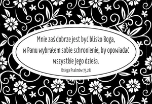 Fridge Magnet Szaron 'Mnie zaś dobrze jest być...' – Szaron magnet, decorative text design