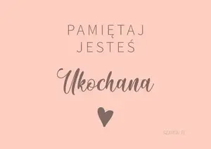 Fridge Magnet Szaron 'Pamiętaj jesteś Ukochana' — decorative refrigerator magnet, pink