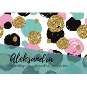Magnet with Name Szaron — Aleksandra — decorative name magnet for fridge or metal surfaces