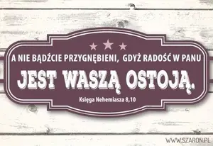 Refrigerator Magnet Szaron — 'A nie bądźcie przygnębieni' (decorative quote magnet)